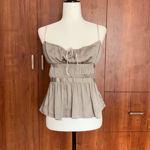 Kimchi Blue Tops - Urban Outfitters / Kimchi Blue Natalia Satin Babydoll Tank Top